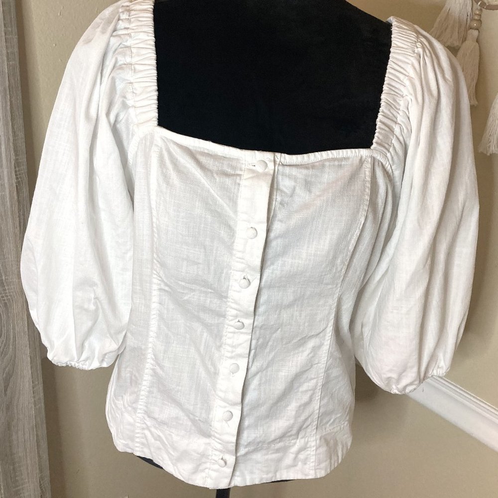 C'est Toi Black Label XL Puff Sleeve Blouse